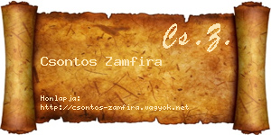 Csontos Zamfira névjegykártya